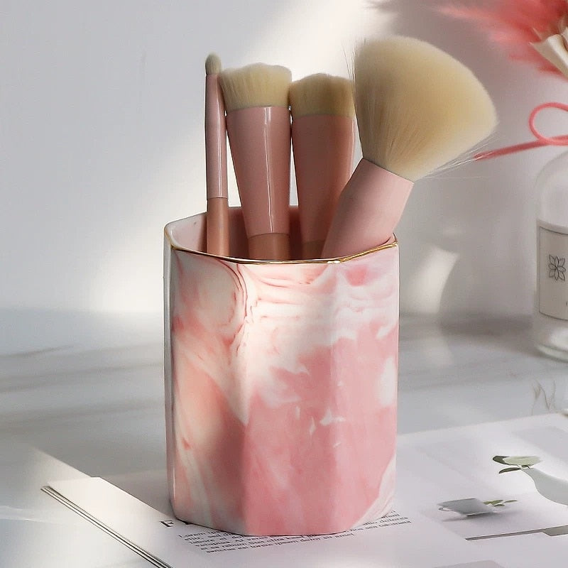 Marble Makeup Brush Organiser