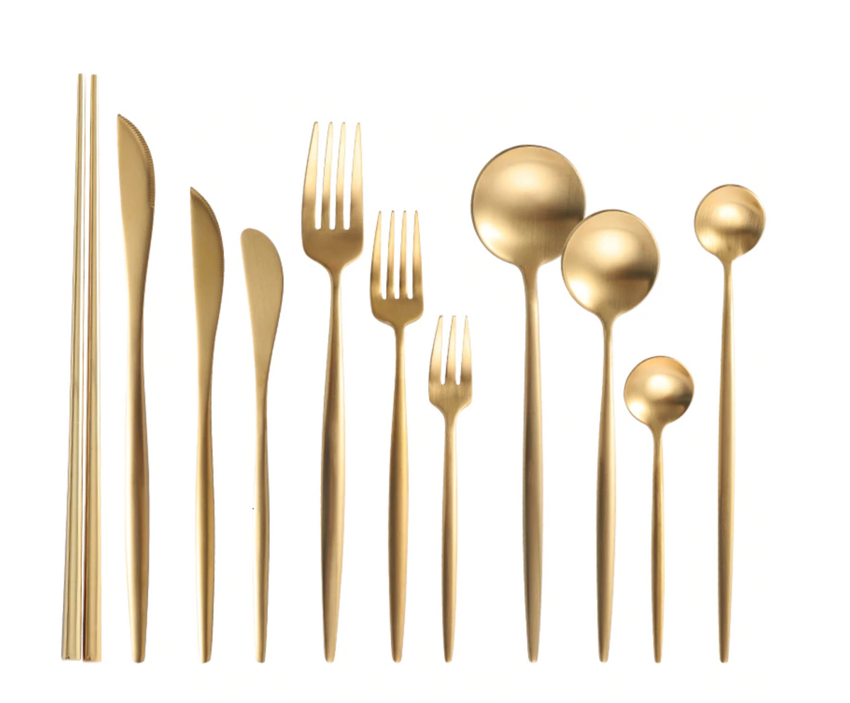 Stylish Gold Cutlery