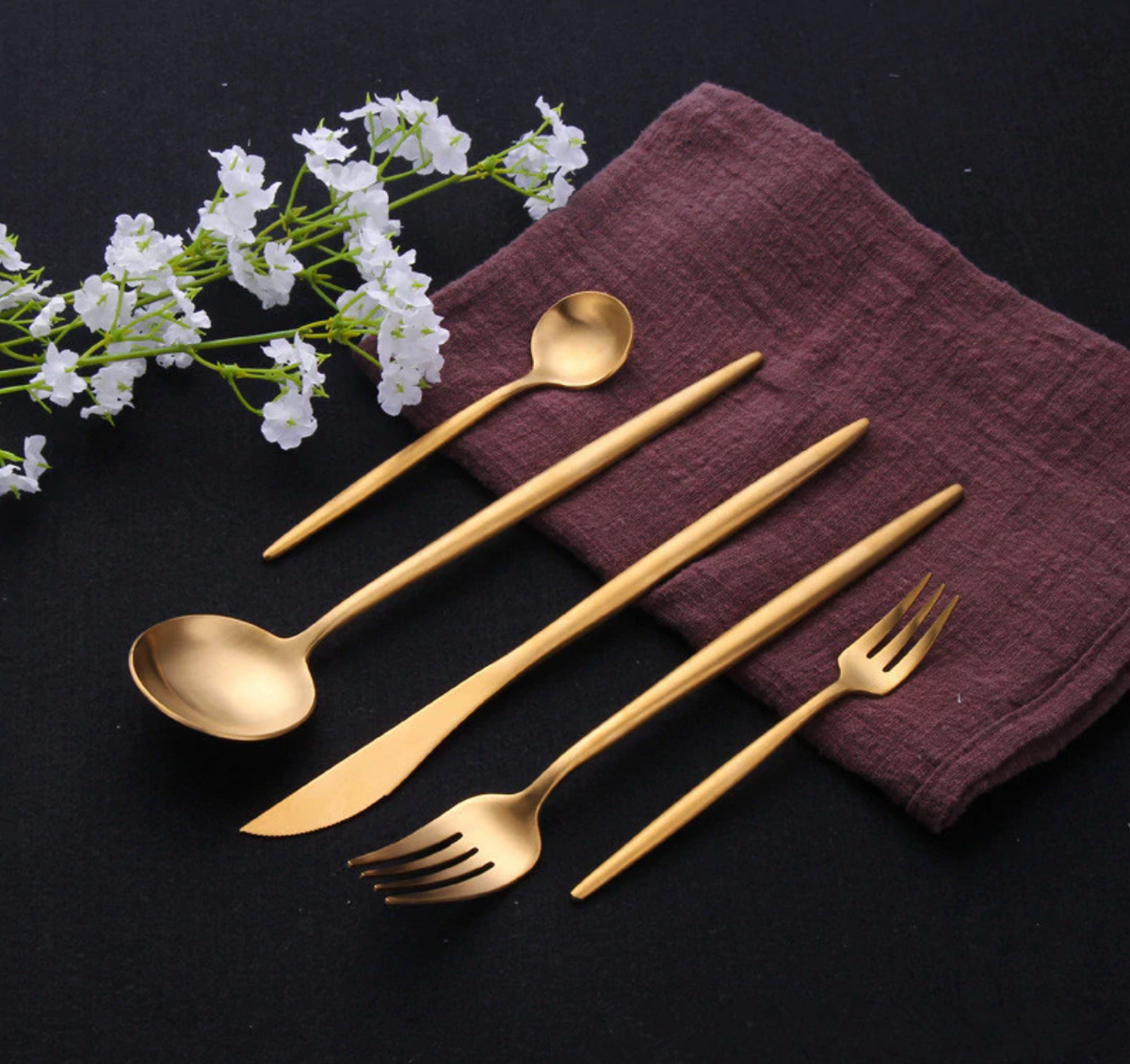 Stylish Gold Cutlery