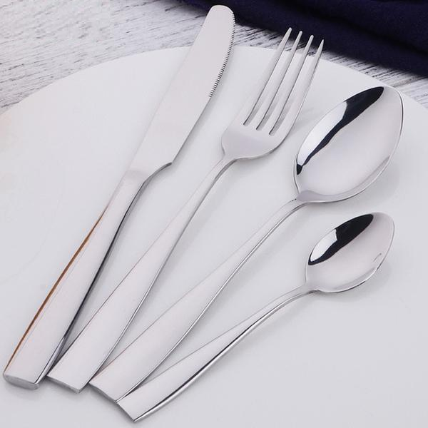 24 Piece Silver Cutlery Set - The Decor House