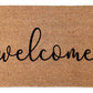 Cursive Welcome Doormat Embossed