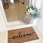 Cursive Welcome Doormat Embossed