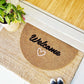 Welcome with Love Semi-Circle Doormat Embossed
