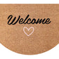 Welcome with Love Semi-Circle Doormat Embossed