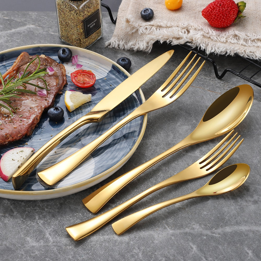 20 Piece Gold Cutlery Set