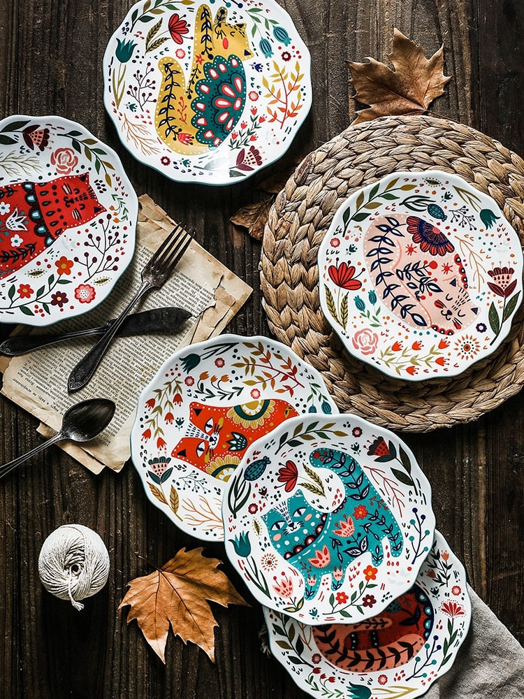 Artisan Cat Plates