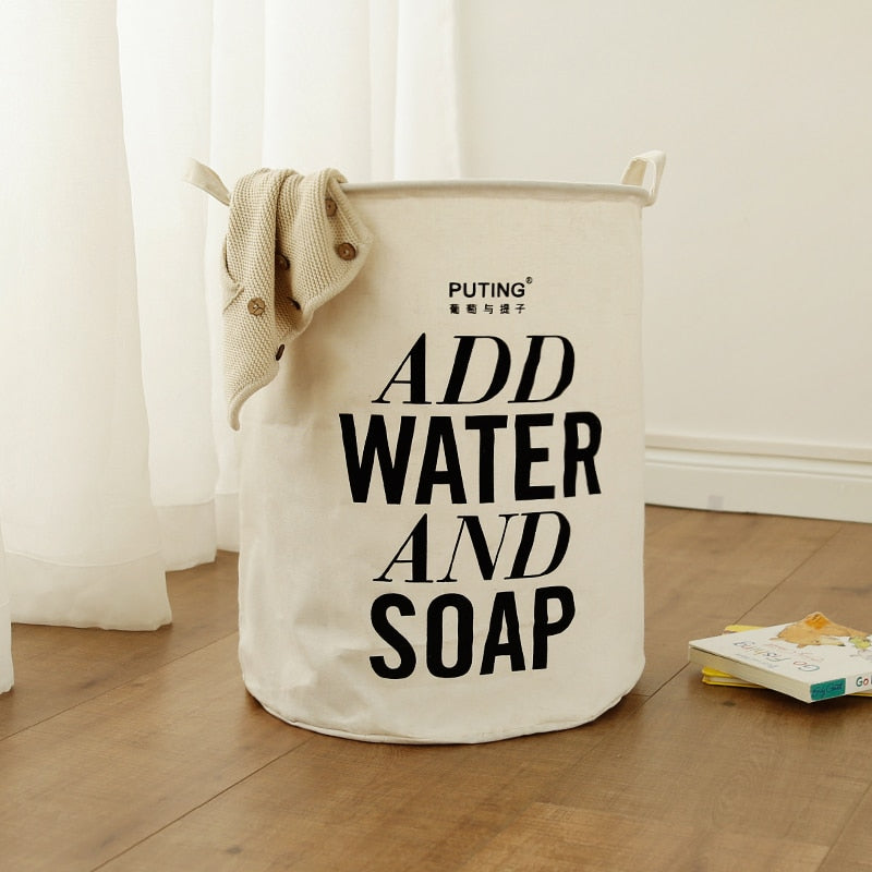 Foldable Laundry Bags with Slogans