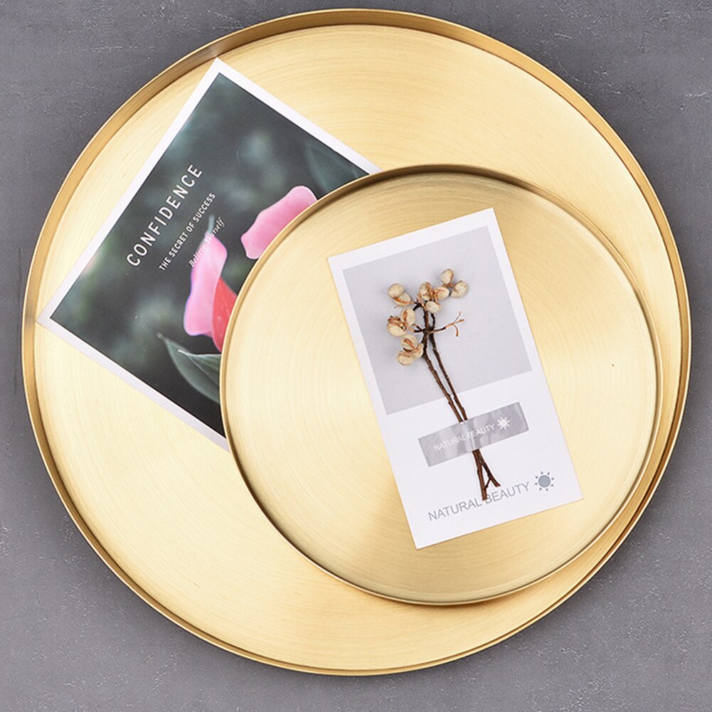 Round Golden Display Tray