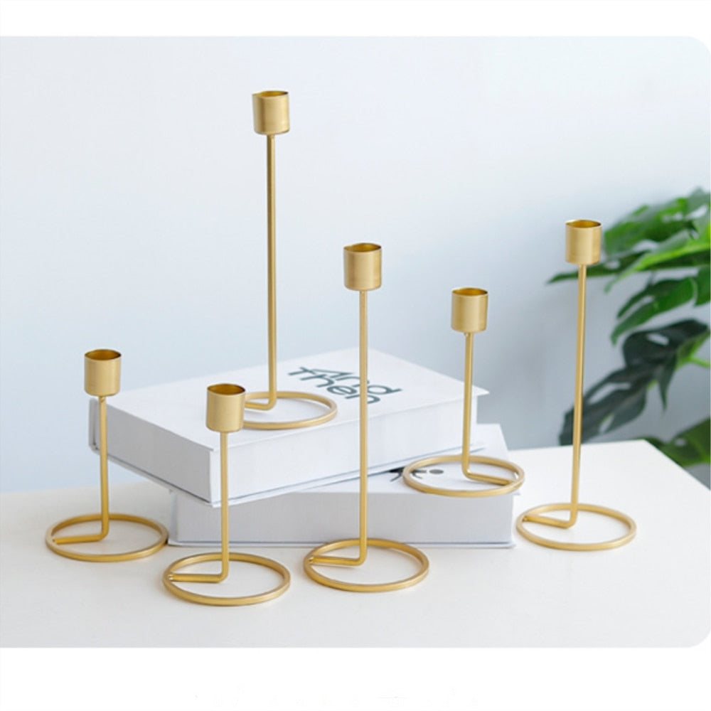 Golden Candle Holders