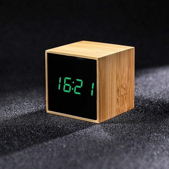 Wooden Digital Alarm Clock