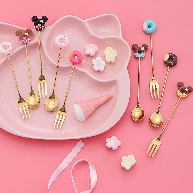 8 Piece Donut Dessert Cutlery