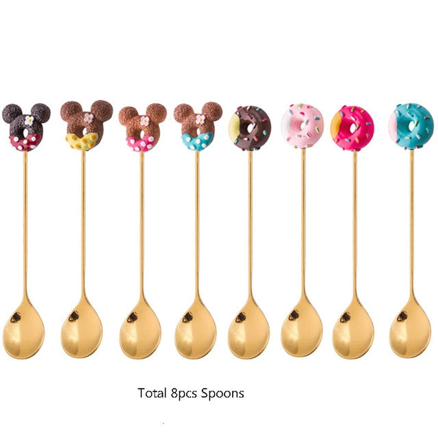 8 Piece Donut Dessert Cutlery