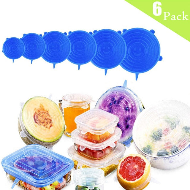 6 Piece Stretchy Food Lid Set