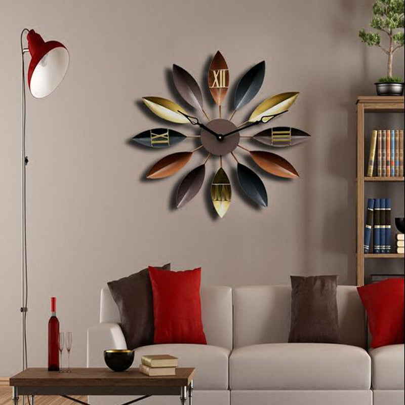 Leaf Style Modern Wall Clock