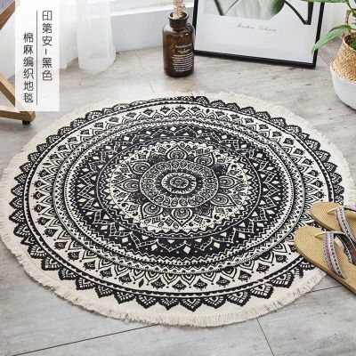 Round Bohemian Rug