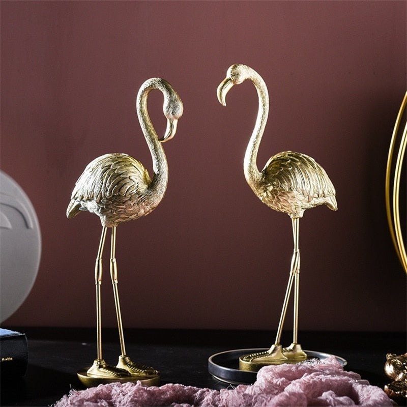 Gold Flamingo Decorative Ornament