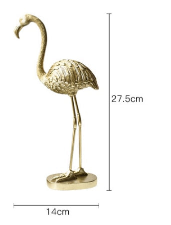 Gold Flamingo Decorative Ornament