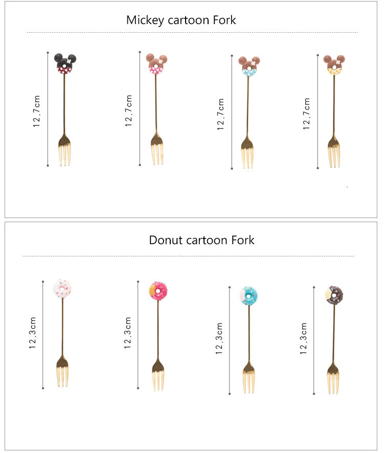 8 Piece Donut Dessert Cutlery