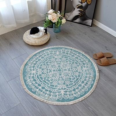 Round Bohemian Rug