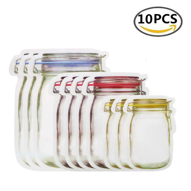 Mason Jar Zipper Bags