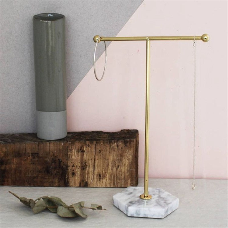 Marble Base Jewellery Stand