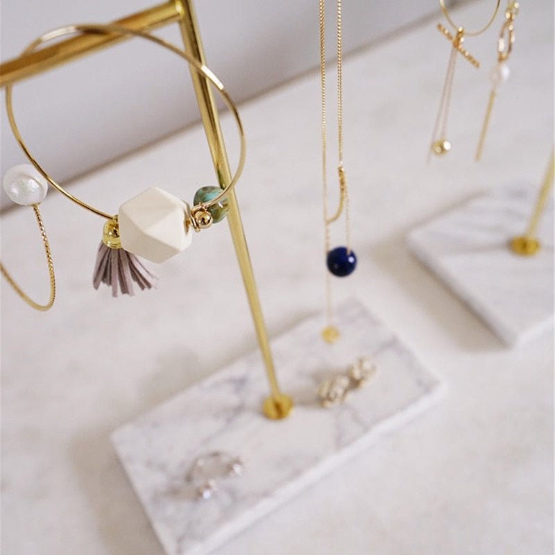 Marble Base Jewellery Stand