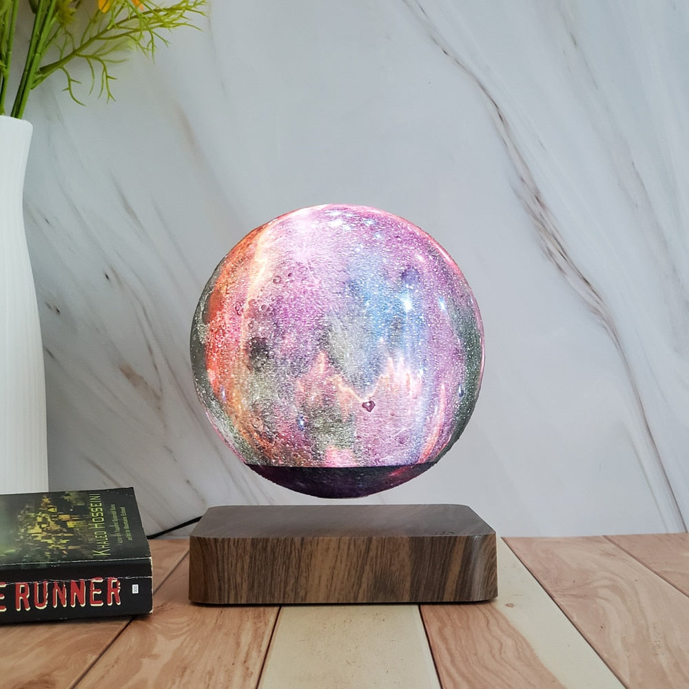 Floating Galaxy Moon Lamp