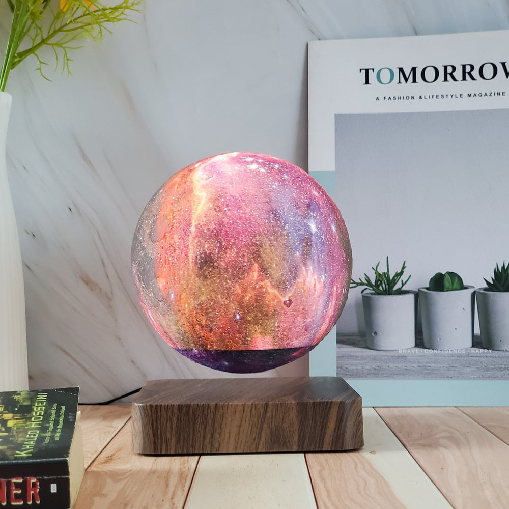 Floating Galaxy Moon Lamp