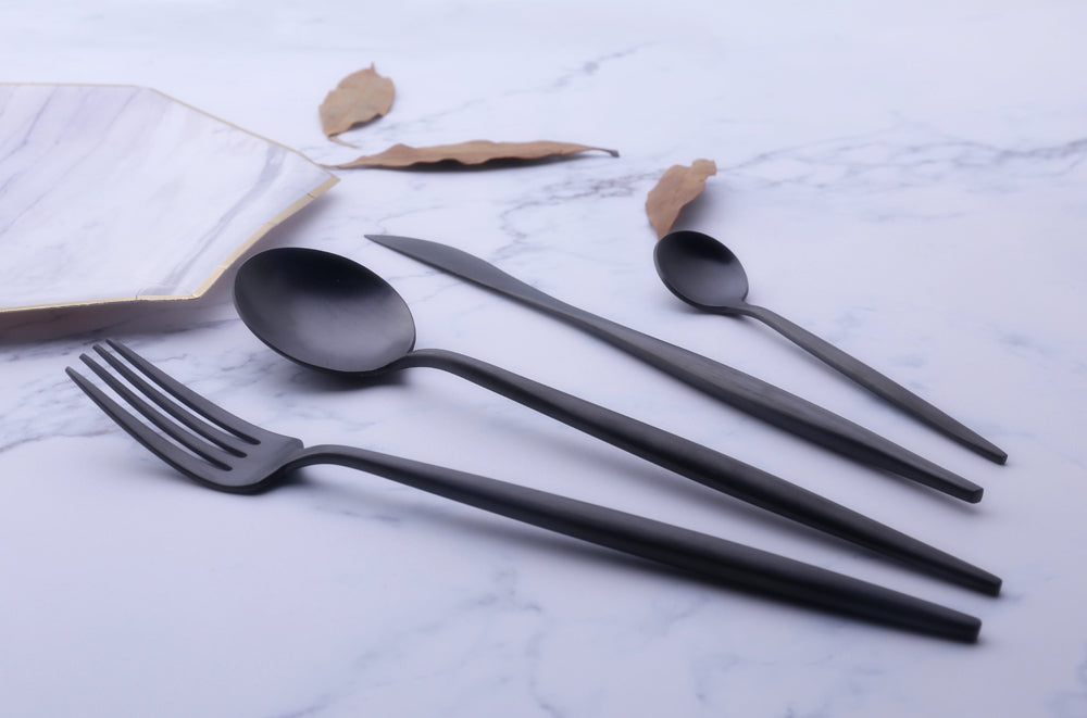 Black Cutlery Set (4 piece) - The Decor House