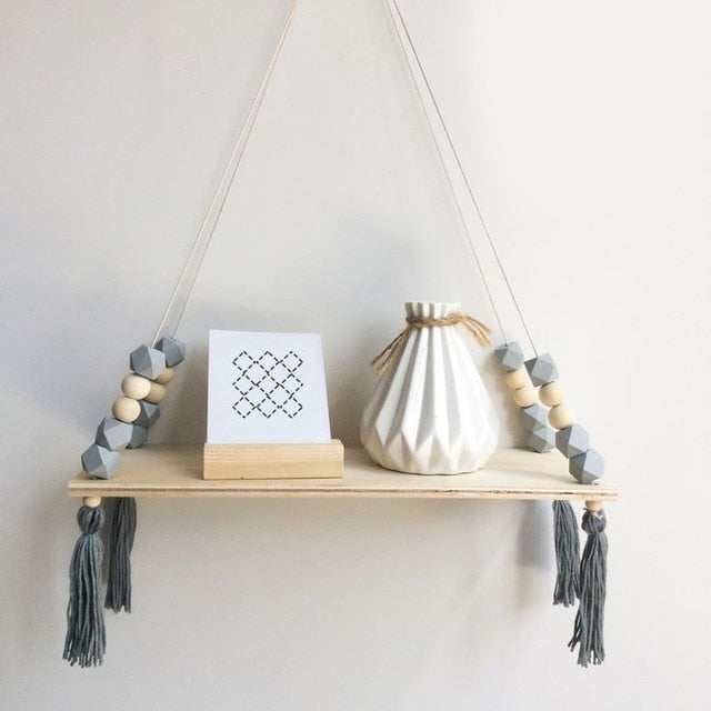 Hanging Beaded Shelf