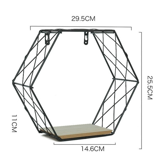 Hexagonal Wall Shelf