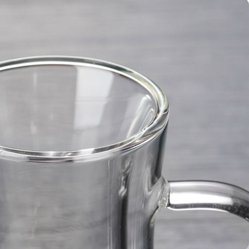 European Double Glass Mug