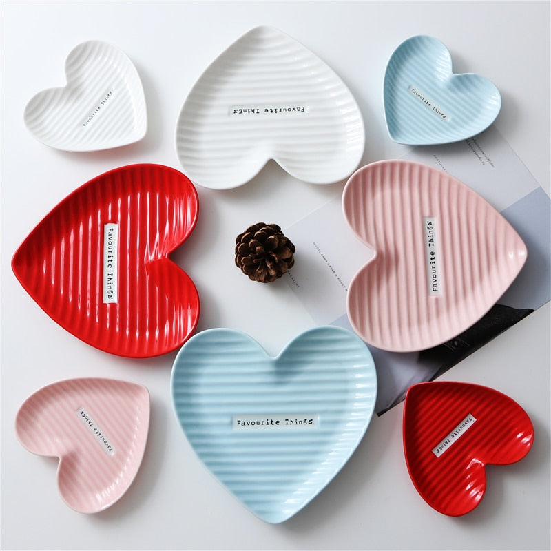 Heart Ceramic Plates