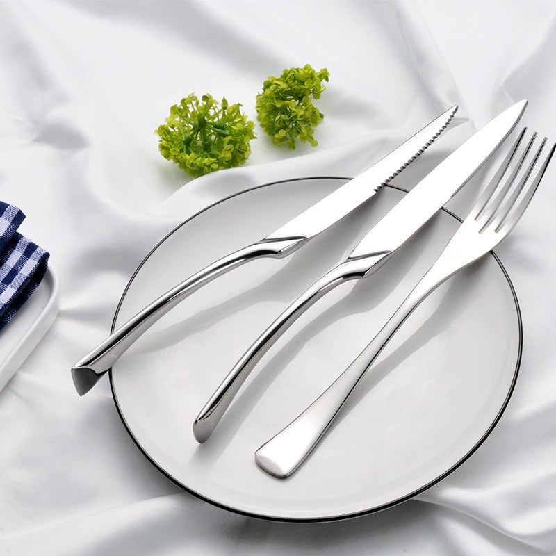 Stylish Silver Cutlery (2 Piece Sets)