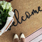 Cursive Welcome Doormat Embossed